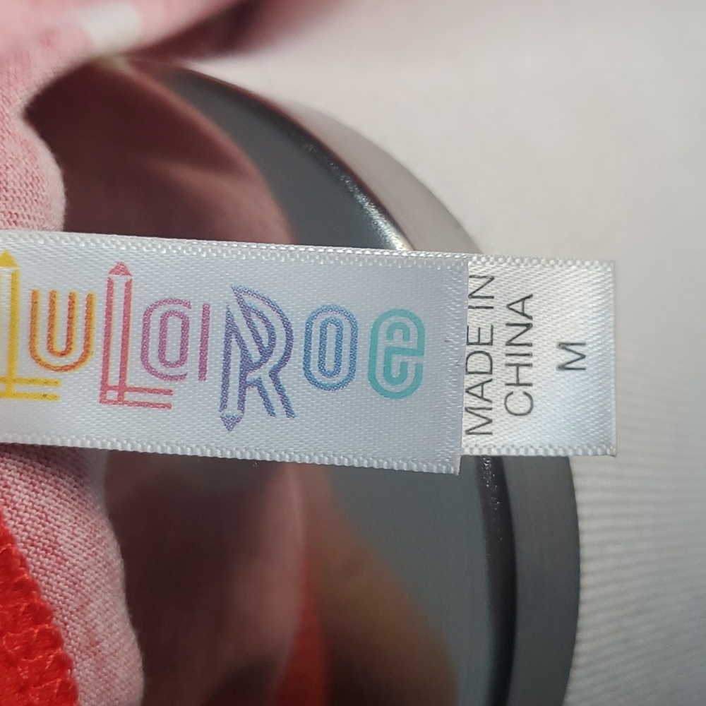 LuLaRoe Red/White T-Shirt (M) - Picture 4 of 4